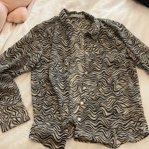 See through button up